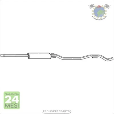 Silenziatore Marmitta Centrale Sigam per FIAT CROMA OPEL VECTRA C - Immagine 1 di 3