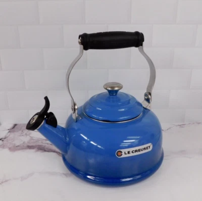 Le Creuset Enamel on Steel 1.7 Quart Whistling Tea Kettle in Marseille - New - Image 1 of 4