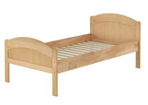 Letto classico in Faggio massello 90x200 con doghe rigide di legno 60.75-09 - Foto 1 di 6