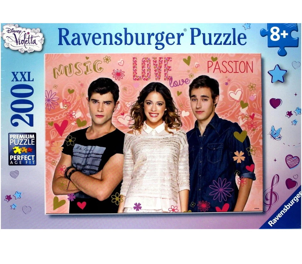 RAVENSBURGER PUZZLE VIOLETTA,TOMAS & LEON 200 Pz XXL + 8 ANNI Cm 49 x 36 - Immagine 1 di 1