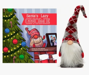 Santa's Lazy Gnome |The Lazy Alternative to The Elf | Book & Snowflake Gnome - Picture 1 of 2