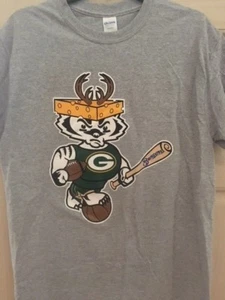 Wisconsin lustiges Sport-T-Shirt enthält Packers Bucks Brewers Badgers Cheesehead - Bild 1 von 1