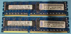 Hynix 8GB (2X4GB) 2Rx8 PC3L-10600R ECC DDR3-1333 1.35V HMT351R7BFR8A-H9 49Y1425 - Picture 1 of 4