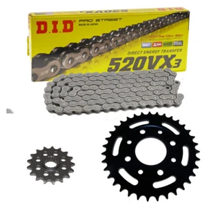 Chain Set Suzuki Gn 250 85-99 Chain DID 520 VX2 100 Open 15/41 - Picture 1 of 4