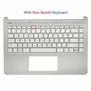 Palmrest For HP 14-DQ 14T-DQ 14S-DQ 14-FQ 14-DQ2032WM Keyboard L88200-001 Silver - Afbeelding 1 van 12