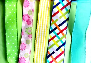 Summer Ribbon Bundle Wired 13 yds 1.5", 2" & 2.5 Plaid Floral Polka Dot Gingham - Picture 1 of 9