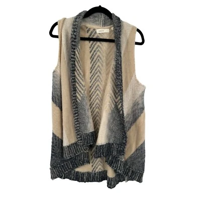 Sleeping on Snow open Cardigan Sweater Womens XS Soft Neutrals Anthropologie - Image 1 of 4