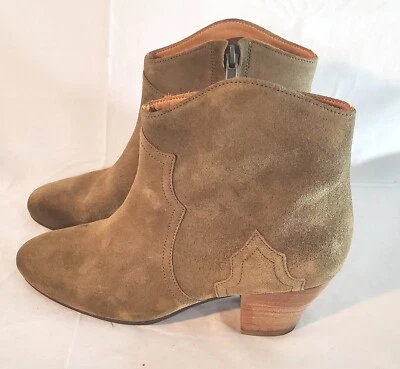 Bota Isabel Marant Para Mujer Talla 37 Gruesa en Gamuza Tostada Western  Foto 1 de 4