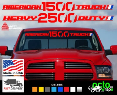 fit dodge RAM 1500 2500 hemi rebel diesel windshield decal sticker accessories  - Image 1 of 3