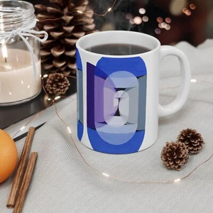 Tazza ceramica artistica matematica Joseph Schillinger ruota viola blu grigio - Foto 1 di 17