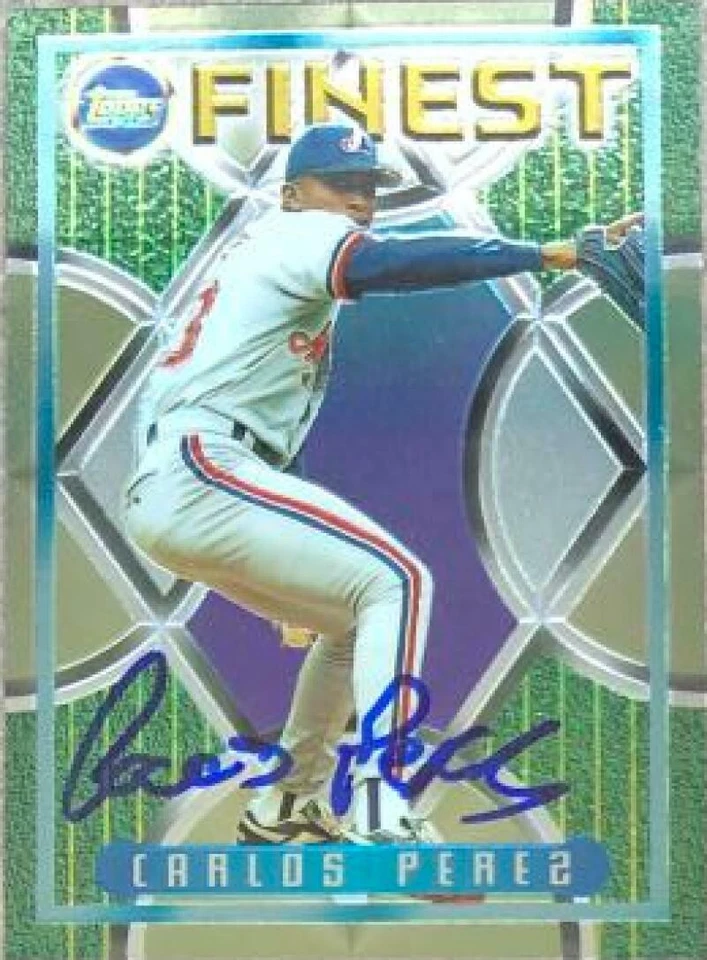 Carlos Perez Autographed 1995 Topps Finest #296 Rookie Card - Image 1 of 1