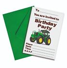 Tractor Party A5 Invitations & Envelopes Birthday Invites Kids Boys Girls