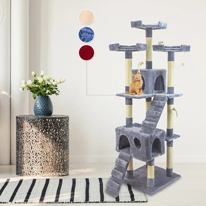 TIRAGRAFFI PER GATTI ALBERO PARCO GIOCHI GIOCO TIRA GRAFFI PER GATTO DA 170 CM - Foto 1 di 5