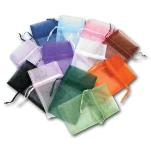 Confezione da 12 Borse regalo con cordino organza - 13 stili disponibili - Foto 1 di 6