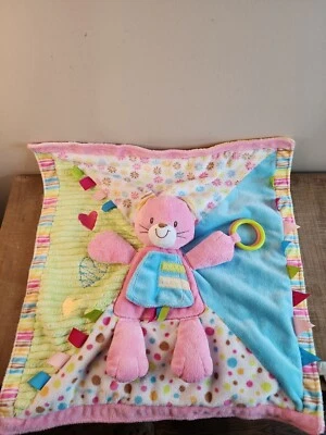 Manta de seguridad Douglas bebé rosa niñas Lovey Kitty gato sonajero juguete interactivo Foto 1 de 4