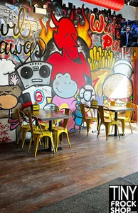 A-391 12" Fashion Doll Photography Backdrop - Wide - Devil Dawgs - Picture 1 of 1