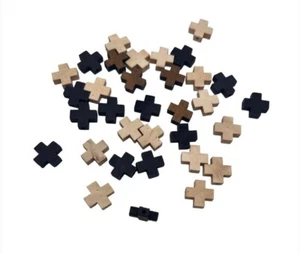 piezas para manualidades de madera con agujeros marrón,negro y beige ENV GRATIS - Imagen 1 de 1