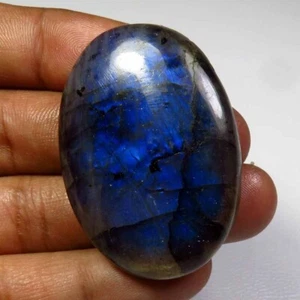 Natural Multi Flash Cabs 41x29 mm Labradorite Gemstone Polished Oval Cabs LR-290 - Picture 1 of 9