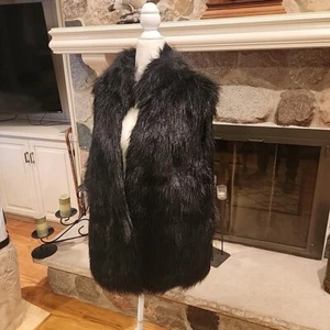 Donna Salyers' Fabulous Furs Women's Faux Fox Fur Vest Black Size 3X - Picture 1 of 13