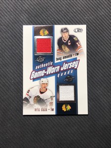 2002-03 PACIFIC HEADS UP AMONTE/SULLIVAN/DAZE/BELL GAME-WORN JERSEY QUADS #7