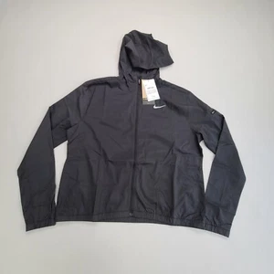 Nike Jacket Womens Medium Black Running Full Zip Hoodie Light Outdoors Ladies - Picture 1 of 9