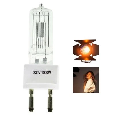 Fresnel Tungsten Halogen Bulb 1000W G22 Disco Stage Lamp Studio Lighting Video - Image 1 of 4