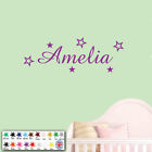 Personalised Name Stars Wall Sticker - Art Decal Boy or Girls Childrens Room 