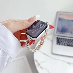 Bling Rhinestone Metal Link Band For iWatch Ultra Series SE 10 9 8 7 6 5 4 3 2 1 - Picture 1 of 17