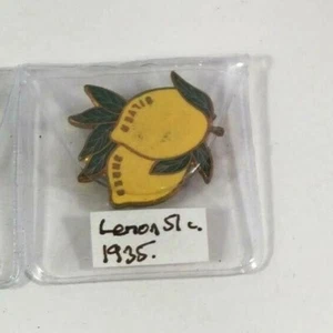 RARE 1950s ROBERTSONS SILVER SHRED LEMON FRUIT RARE MILLER? PIN BADGE - Picture 1 of 2