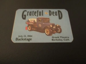 GRATEFUL DEAD BACKSTAGE PASS GREEK THEATRE BERKELEY CALIFORNIA JULY 7/13/1984 - Picture 1 of 3