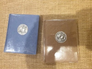 Two mini notebooks Binder’s Line Paper Thai Handmade Elephant cover fabric - Picture 1 of 6