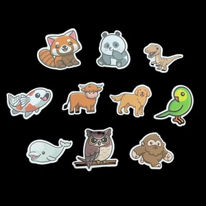 2” Vinyl Decal Stickers | Baby Animals | 10 PCS - Picture 1 of 6