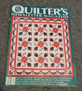Quilters Newsletter Magazine Dec 1990 No 228 * Strip pieced Ornaments * Applique - Picture 1 of 11