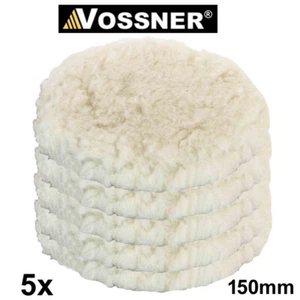 Vossner® Polierfell 5x ø 150mm f. Poliermaschine mit Klett Lammfell Synthetik C1 - Bild 1 von 1