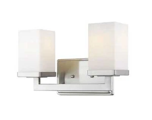 Tidal 2-Light Bathroom Vanity Light In Brushed Nickel - Picture 1 of 1