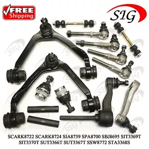 Kit de extremo de barra de amarre de brazo de control de suspensión delantera de 14 piezas para Ford F-150 1997-2004 4x4 - Imagen 1 de 11