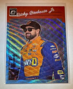 2023 Donruss NASCAR Optic Retro 1990 Carolina Blue Wave Prizm Ricky Stenhouse Jr