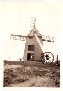 The Old Mill in Nantucket Massachusetts MA Smock Windmill 1920s Antique Photo - Picture 1 of 2