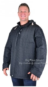 Abrigo acolchado Kam Lam negro lavado grande para hombre 2xl 3xl - Imagen 1 de 4