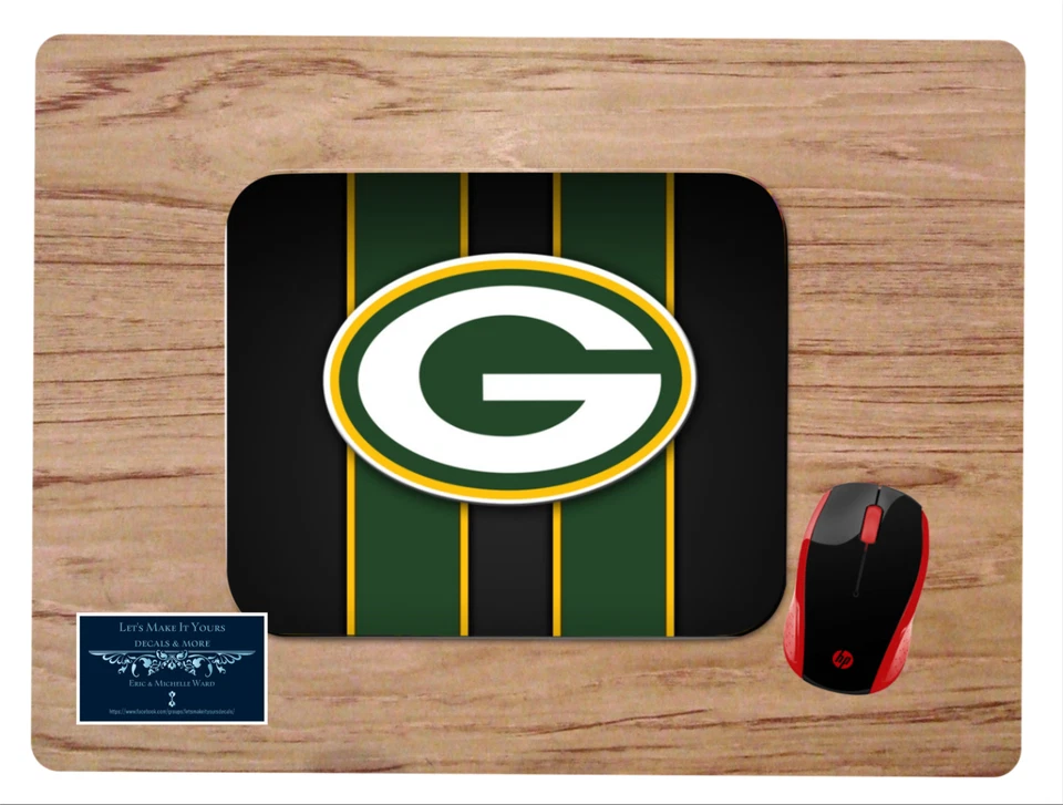 GREEN BAY PACKERS AMERICAN FOOTBALL CUSTOM MOUSE PAD DESK MAT HOME SCHOOL GIFT - Image 1 of 1