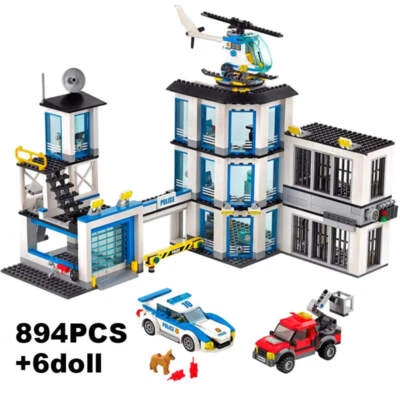 EXPROTAS City Police Station Guard Building Blocks 60141 Helicopter Car SWAT Prison Figur