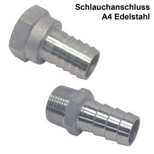 Boquillas de manguera boquilla de manguera conexión de manguera boquillas de manguera V4A acero inoxidable - Imagen 1 de 3