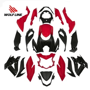 Fairing Kits For Suzuki GSXS 750 Z 2017-2022 Black Red ABS ABS Injection Molding - Foto 1 di 14