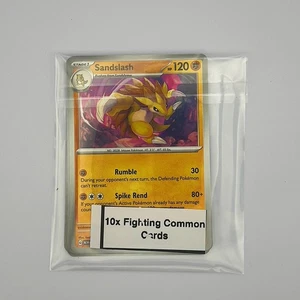 Fighting Type Pokemon TCG Card Bundle 10x Common Cards (No Duplicates) - Picture 1 of 3