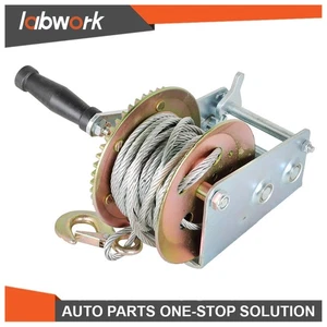 Labwork 3500lbs Hand Winch With Cable For Trailer Winch Durable Hand Crank Winch - Picture 1 of 15