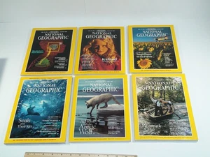 National Geographic Magazine - Lot of 6 - January - June 1987 w/ Slip Cover Case - Picture 1 of 9