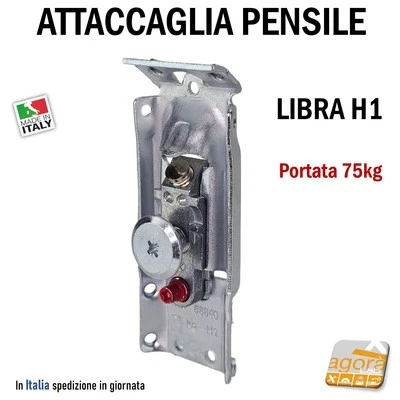 SHOPISNOW ATTACCAGLIA GANCIO SUPPORTO A PARETE PENSILE CUCINA REGOLABILE LIBRA H1 LIVENZA