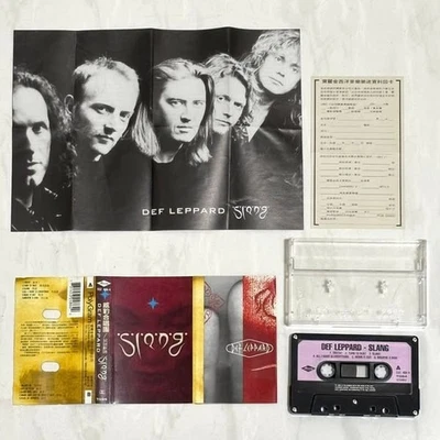 Def Leppard 1996 Slang Taiwan Edition Cassette Tape with Promo Insert & Card - Image 1 of 4