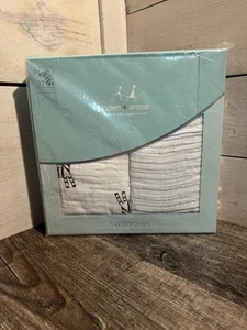 NEW Aden + Anais 2 Pack Swaddle Blankets Zebra Muslin Cotton Lovey 47x47 - Picture 1 of 9