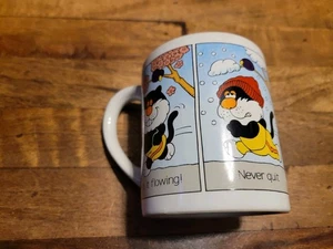Applause Vintage 1984 Usato Biglietto Auguri 'Never Smettere Keep it Going' Gatto Jogging Mug - Foto 1 di 12